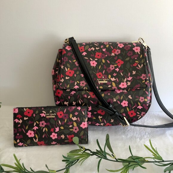 Kate Spade Crossbody Bag NY Cameron St. Boho Floral Byrdie Crossbody & Wallet
